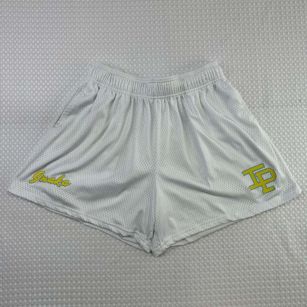 Inaka Power Mesh Athletic Gym Shorts White Size XL